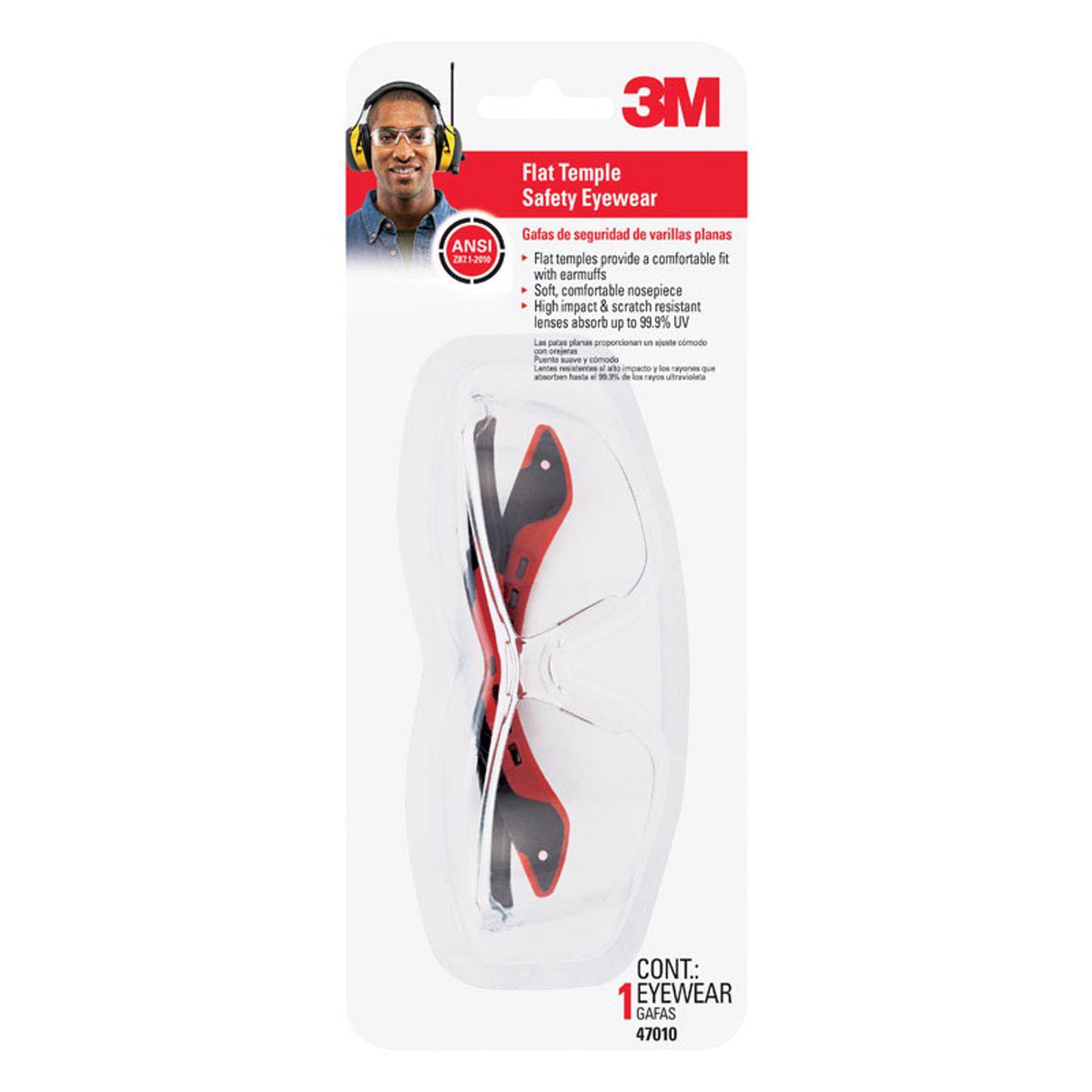 Safety Gls Flat Tmpl Clr