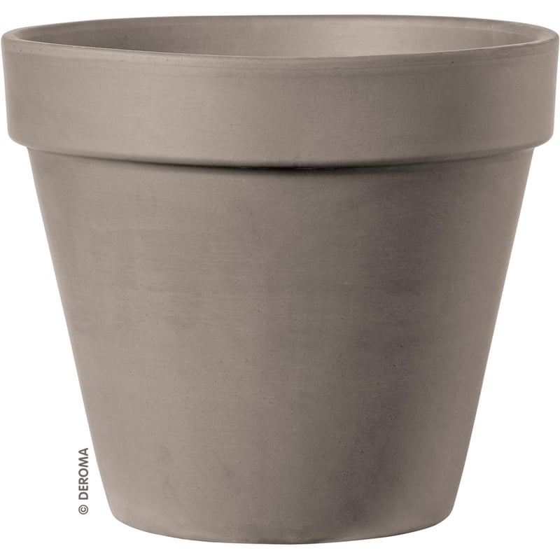 Deroma 8 in. H X 8 in. D Clay Standard Planter Brown