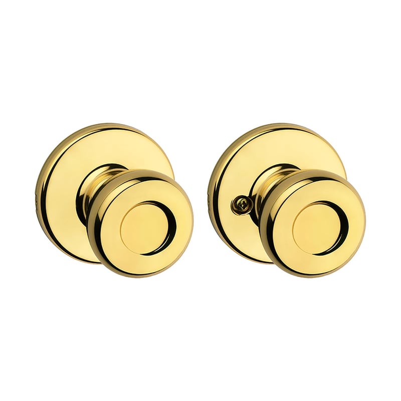 Kwikset Tylo Polished Brass Passage Door Knob