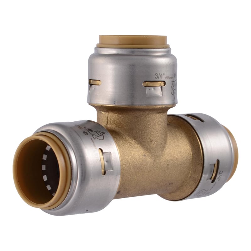 SharkBite Push to Connect 3/4 in. PTC each X 3/4 in. D Brass Tee