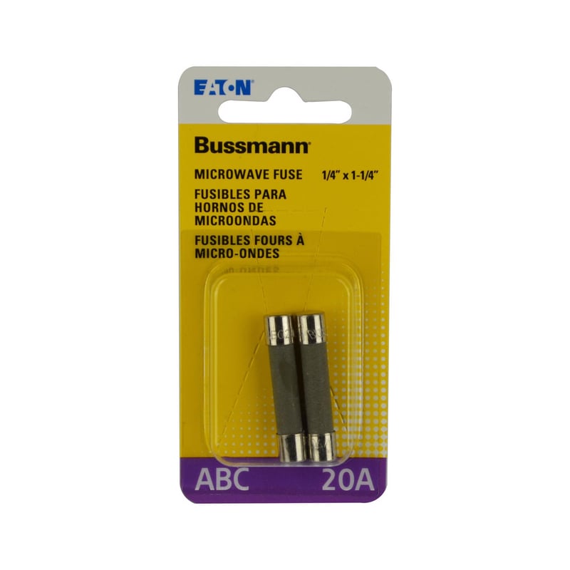 Bussmann 20 amps Fast Acting Microwave Fuse 2 pk