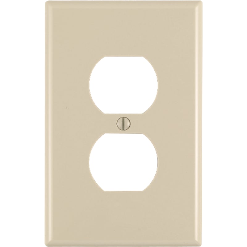 Leviton Ivory 1 gang Nylon Duplex Wall Plate 1 pk