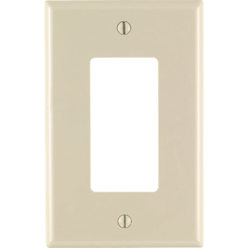 Leviton Light Almond 1 gang Nylon Decorator Wall Plate 1 pk
