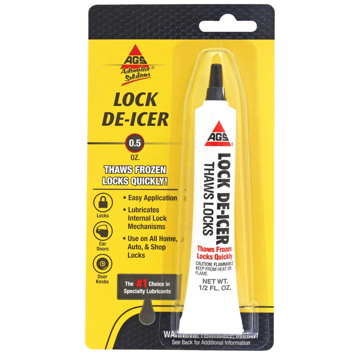 AGS Quick N Clean General Purpose Lock De-Icer 0.5 oz MZ-1H