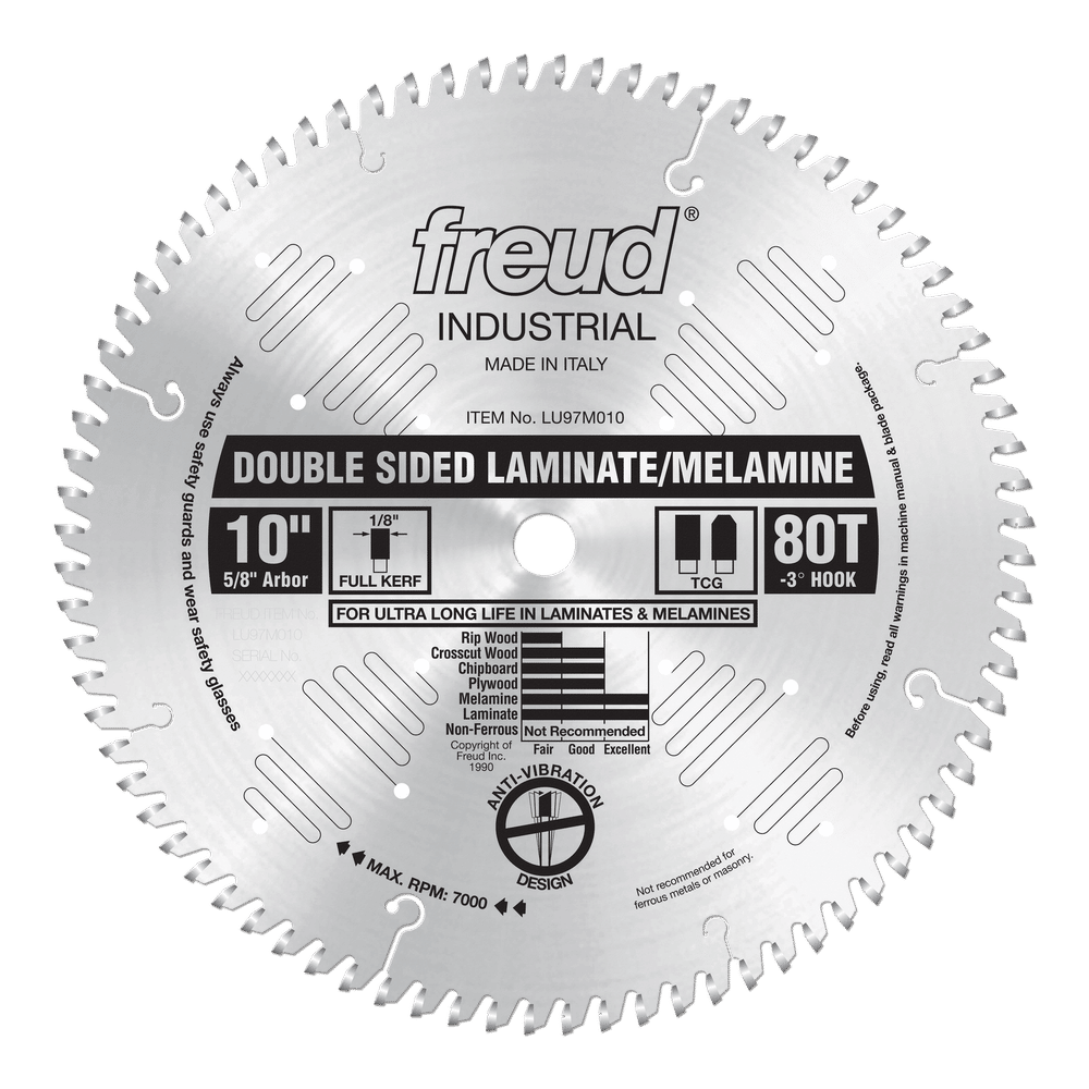 Freud 10 in. D X 5/8 in. Double Sided Laminates TiCo Hi-Density Carbide Saw Blade 80 teeth 1 pk