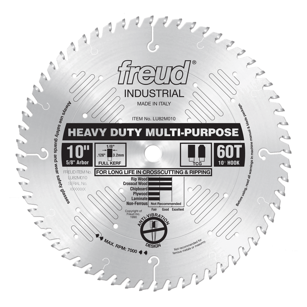Freud 10 in. D X 5/8 in. HD Multi-Purpose TiCo Hi-Density Carbide Circular Saw Blade 60 teeth 1 pk