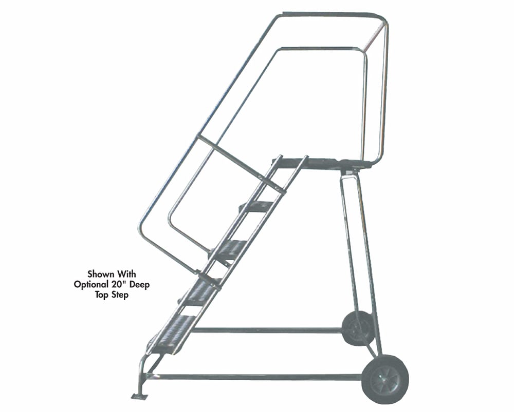 Options for Aluminum Ladders-Wheelbarrow Style ALWB-20"D TOP STEP
