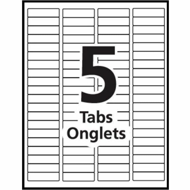 Avery Print & Apply Clear Label Dividers - 125 x Divider(s) - 5 Print-on Tab(s) - 5 - 5 Tab(s)/Set - 25 / Box