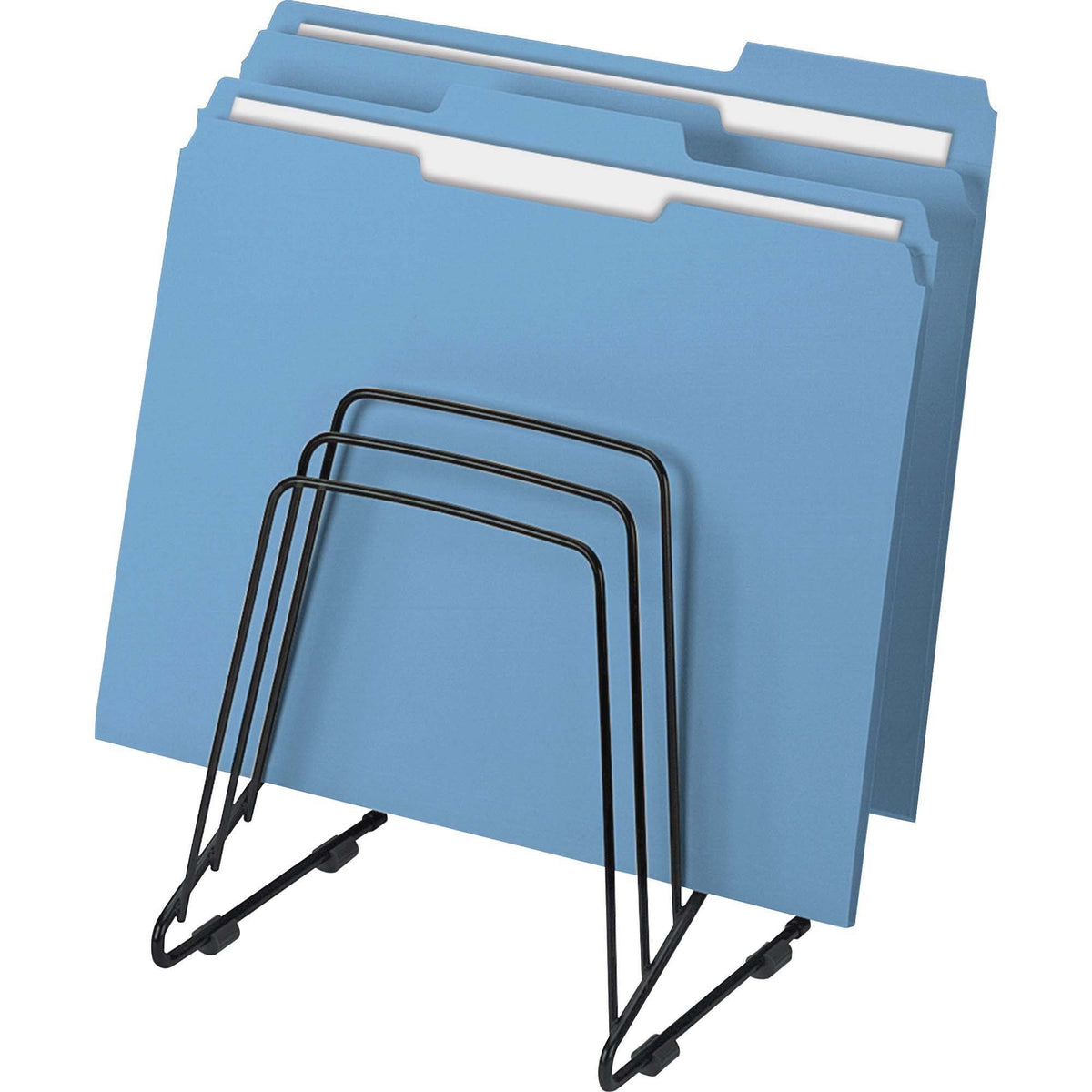 Fellowes Wire Step File II - 5 Compartment(s) - 8.25" Height x 7.25" Width x 6" Depth - Desktop - Black - Steel - 1 Each