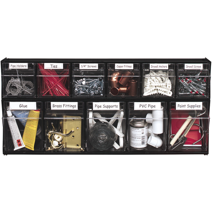 Deflecto Tilt Bin Interlocking Multi-Bin Storage Organizer - 5 Compartment(s) - 6.50" Height x 23.63" Width x 5.25" Dept