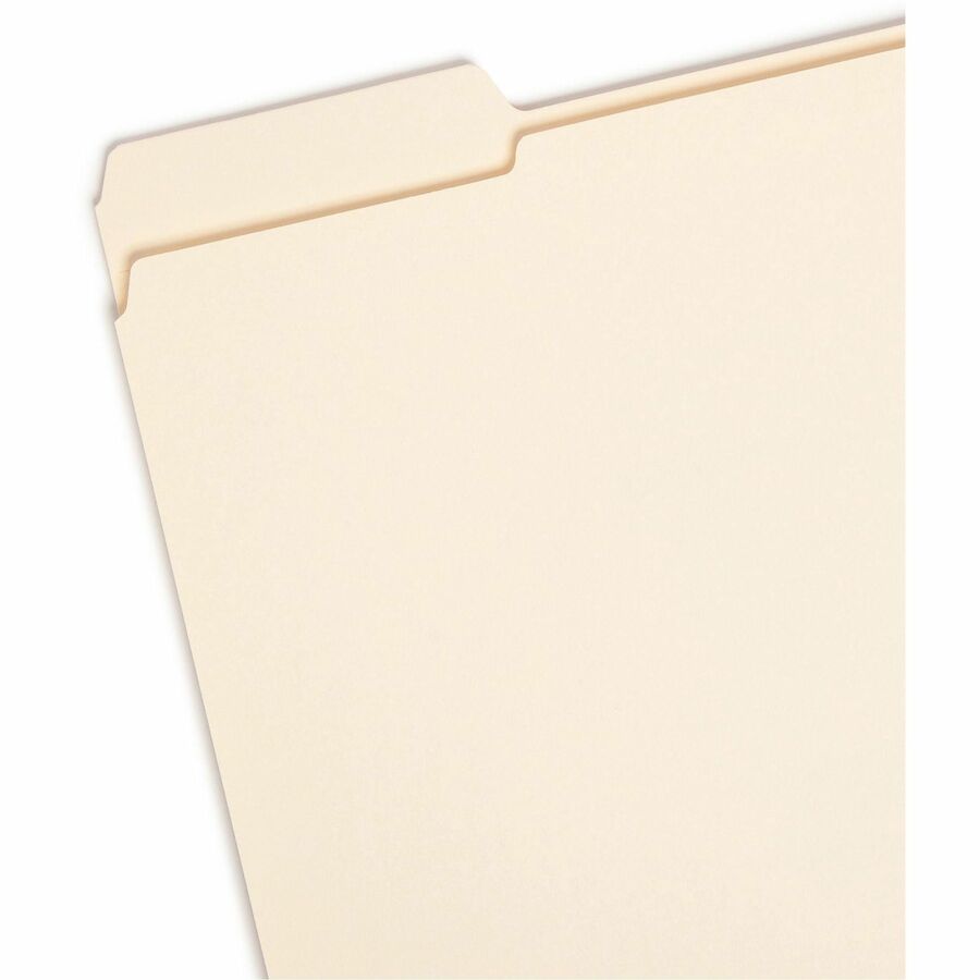 Smead 1/3 Tab Cut Letter Recycled Top Tab File Folder - 8 1/2" x 11" - 3/4" Expansion - Top Tab Location - Left Tab Posi