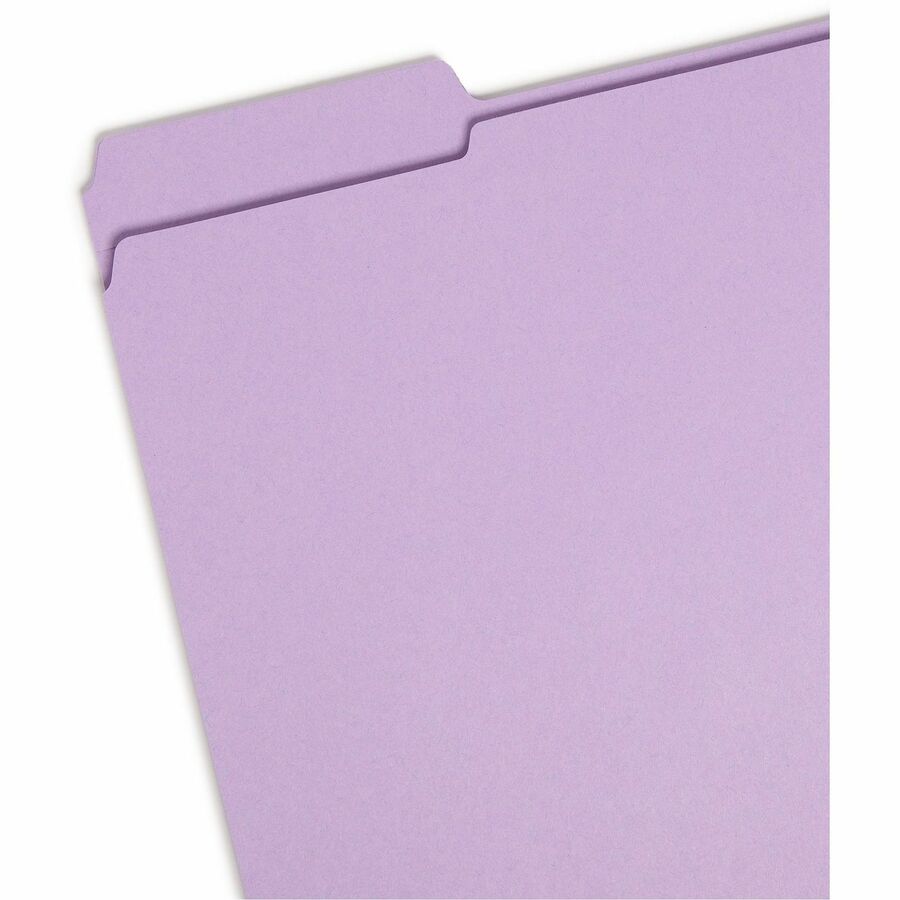 Smead Colored 1/3 Tab Cut Letter Recycled Top Tab File Folder - 8 1/2" x 11" - 3/4" Expansion - Top Tab Location - Assor