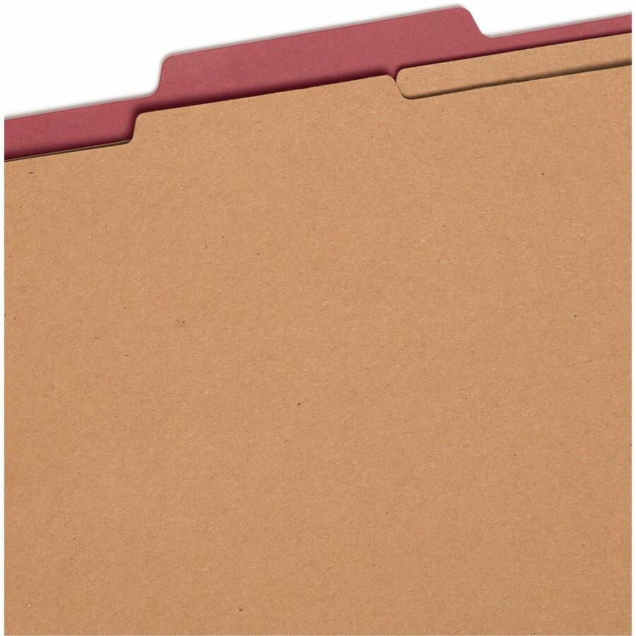 Smead SafeSHIELD 2/5 Tab Cut Letter Recycled Classification Folder - 8 1/2" x 11" - 2" Expansion - 2 x 2S Fastener - 2"