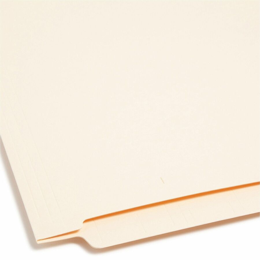 Smead Shelf-Master Straight Tab Cut Letter Recycled End Tab File Folder - 8 1/2" x 11" - 3/4" Expansion - 14 pt. - 2 Ply