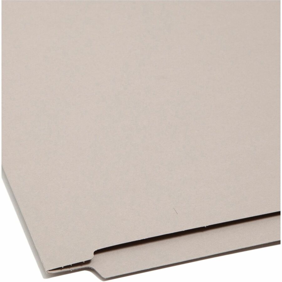 Smead Shelf-Master Straight Tab Cut Letter Recycled End Tab File Folder - 8 1/2" x 11" - 3/4" Expansion - 11 pt. - 2 Ply