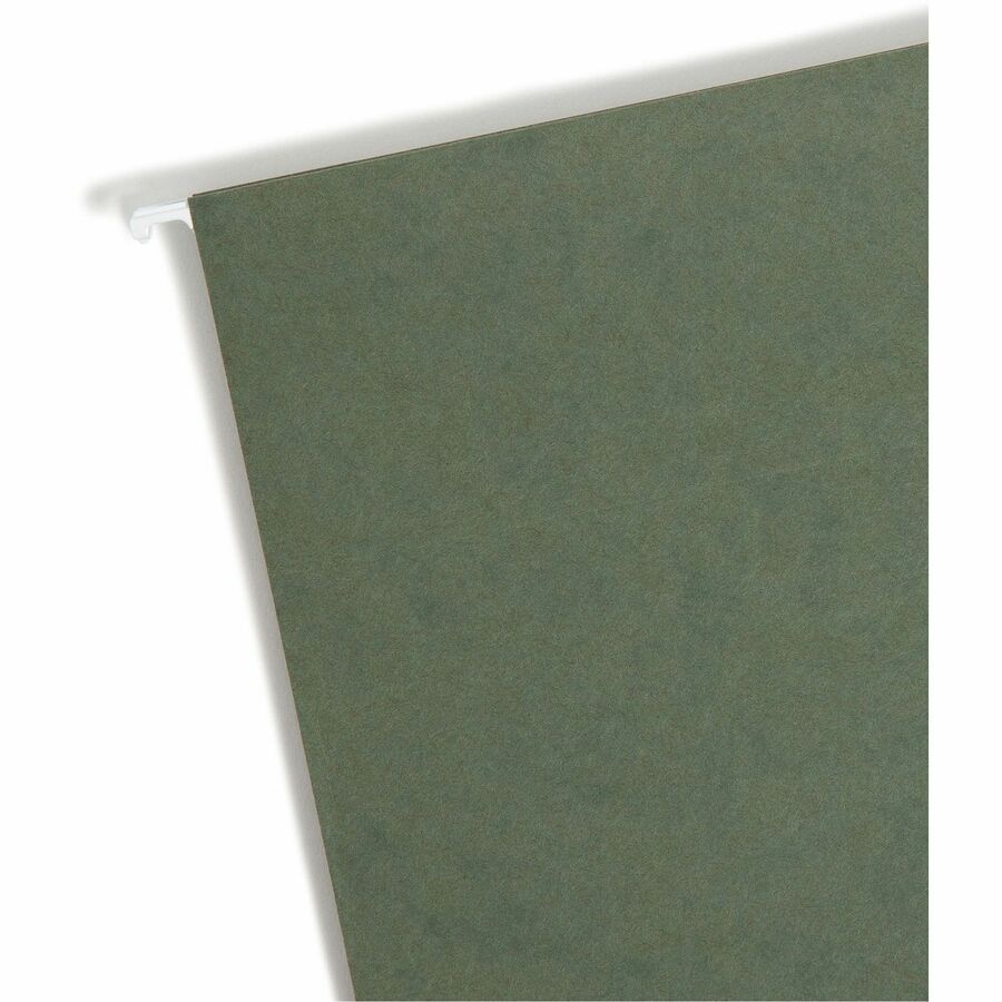 Smead Letter Recycled Hanging Folder - 8 1/2" x 11" - 1" Expansion - 11 pt. - Pressboard - Standard Green - Reinforced B