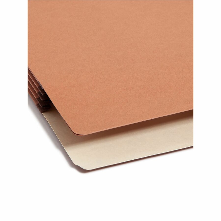 Smead 2/5 Tab Cut Legal Recycled File Pocket - 8 1/2" x 14" - 3 1/2" Expansion - Right Tab Position - 9 pt. - Redrope -