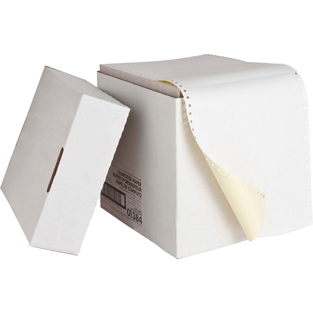Sparco Multicolor Carbonless Computer Paper - Letter - 8 1/2" x 11" - 15 lb Basis Weight - Perforated - White - 1850 / C