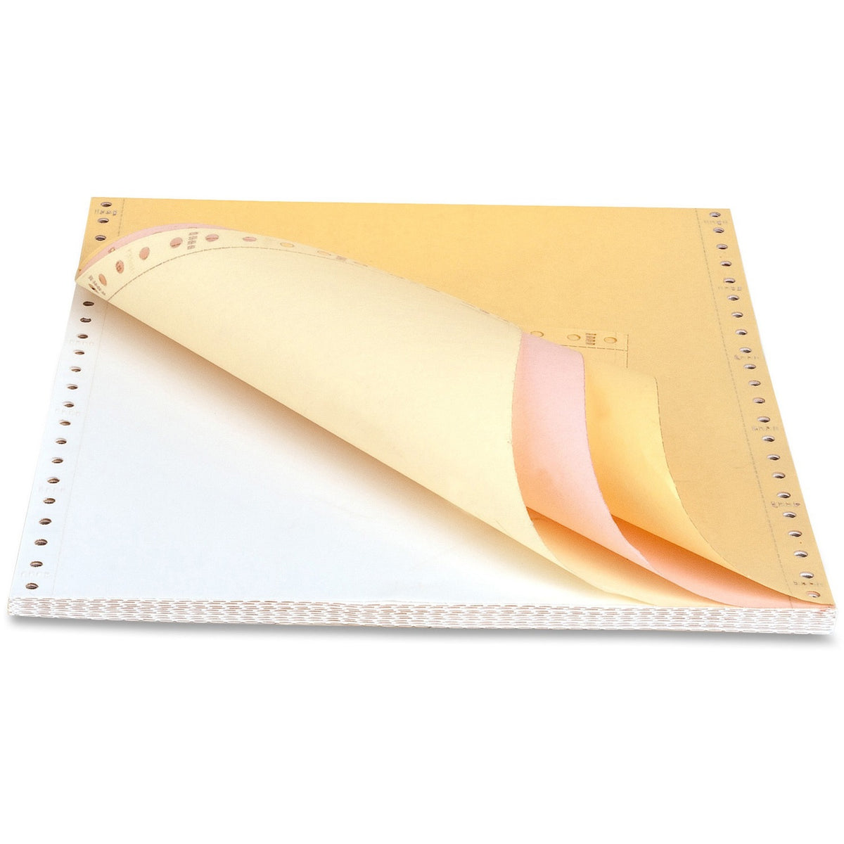 Sparco 4-part Cont.-form Multicolor Computer Paper - Letter - 8 1/2" x 11" - 15 lb Basis Weight - Perforated - Assorted