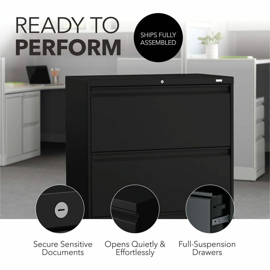 HON 800 Series Full-Pull Locking Lateral File - 5-Drawer - 42" Width x 18" Depth x 64.2" Height - 5 x Drawer(s) - Latera