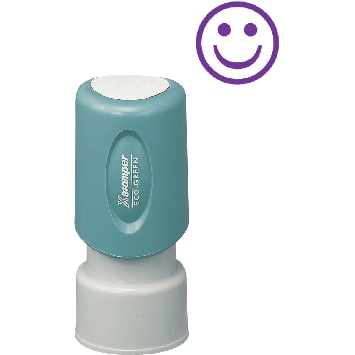 Xstamper Pre-Inked Specialty Smiley Face Stamp - Message/Design Stamp - GOOD - 0.63" Impression Diameter - 100000 Impres