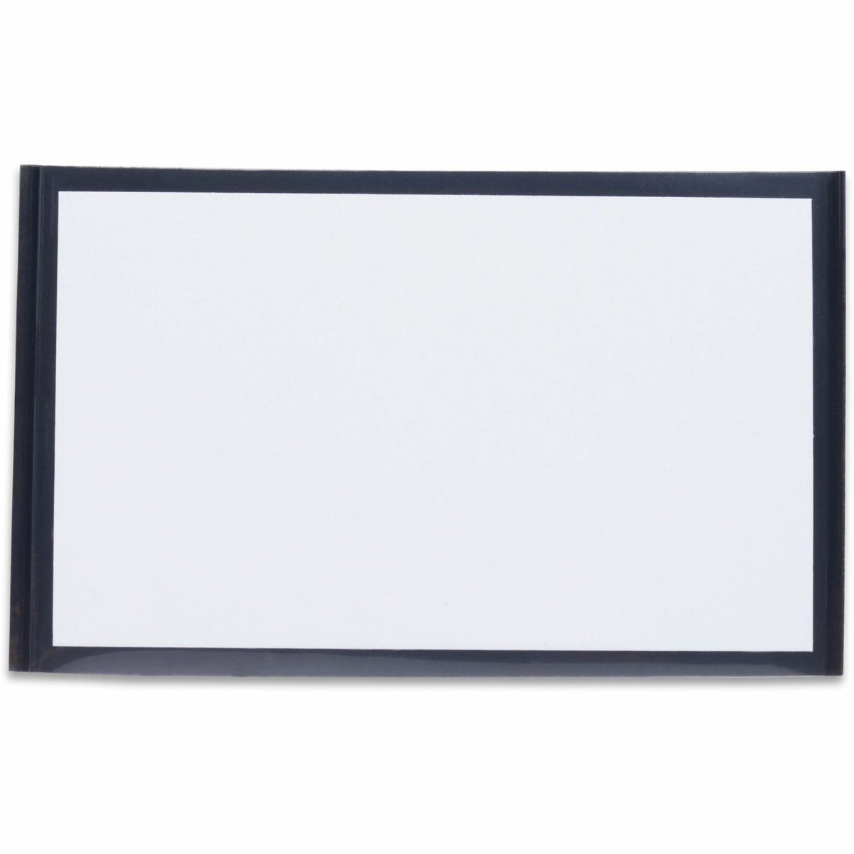 Tatco Label Inserts Magnetic Label Holders - Support 3" x 5" Media - 3.4" Height x 5.4" Width - Vinyl - Black - 10 / Pac
