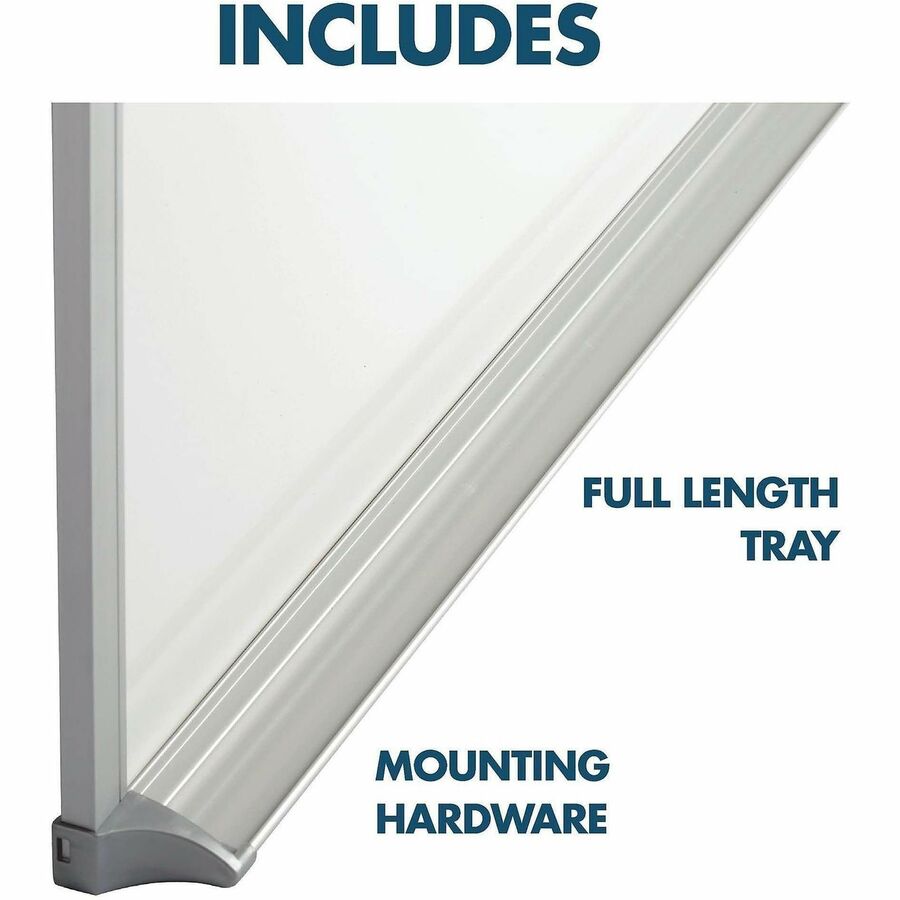 Quartet Porcelain Magenetic Whiteboard - 72" (6 ft) Width x 48" (4 ft) Height - White Porcelain Surface - Silver Aluminu