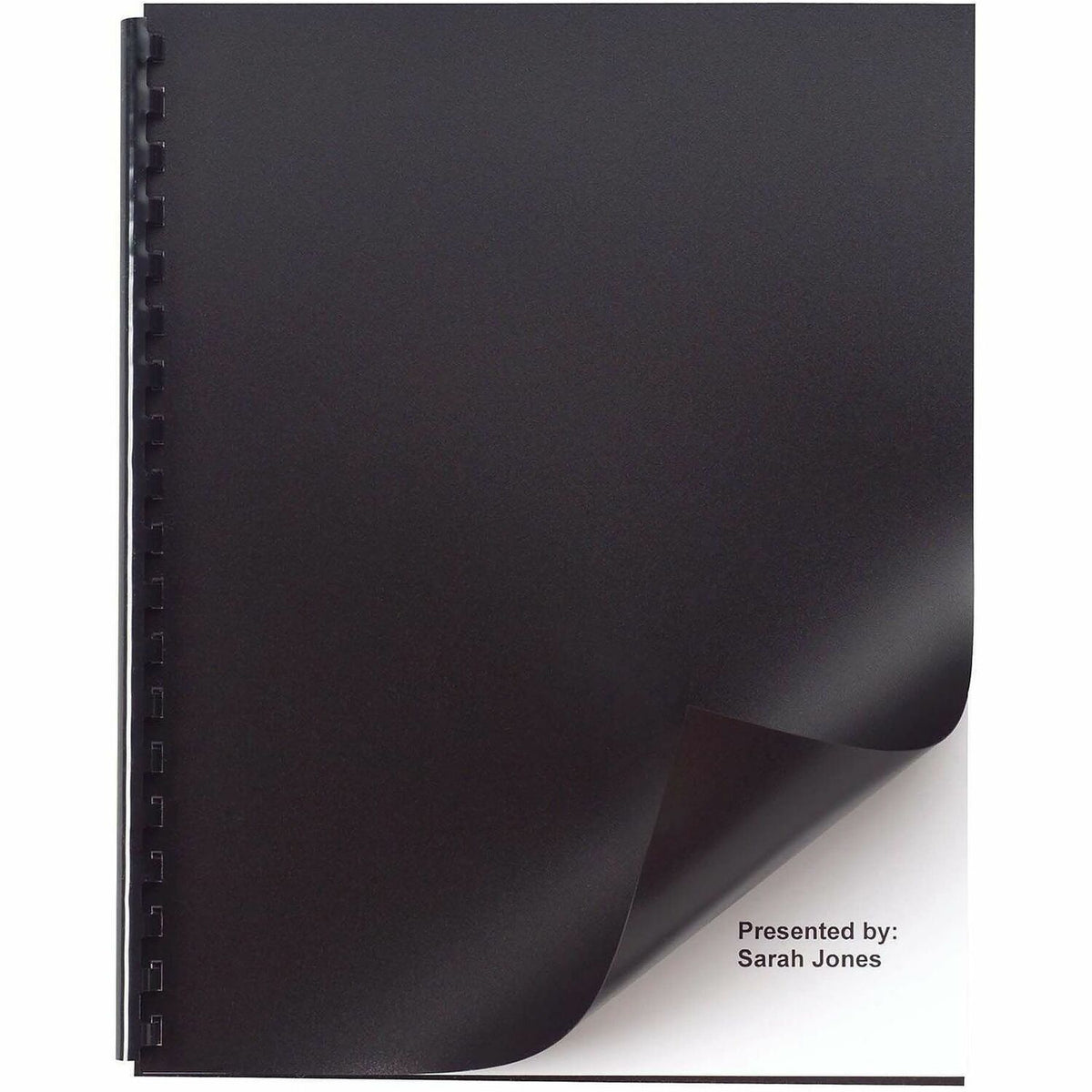 GBC Letter Presentation Cover - 8 1/2" x 11" - Plastic - Black - 50 / Pack