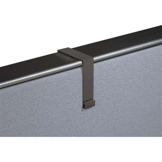 Quartet Matrix Cubicle Partition Hangers - for Board, Cubicle - Metal - Black - 2 / Set