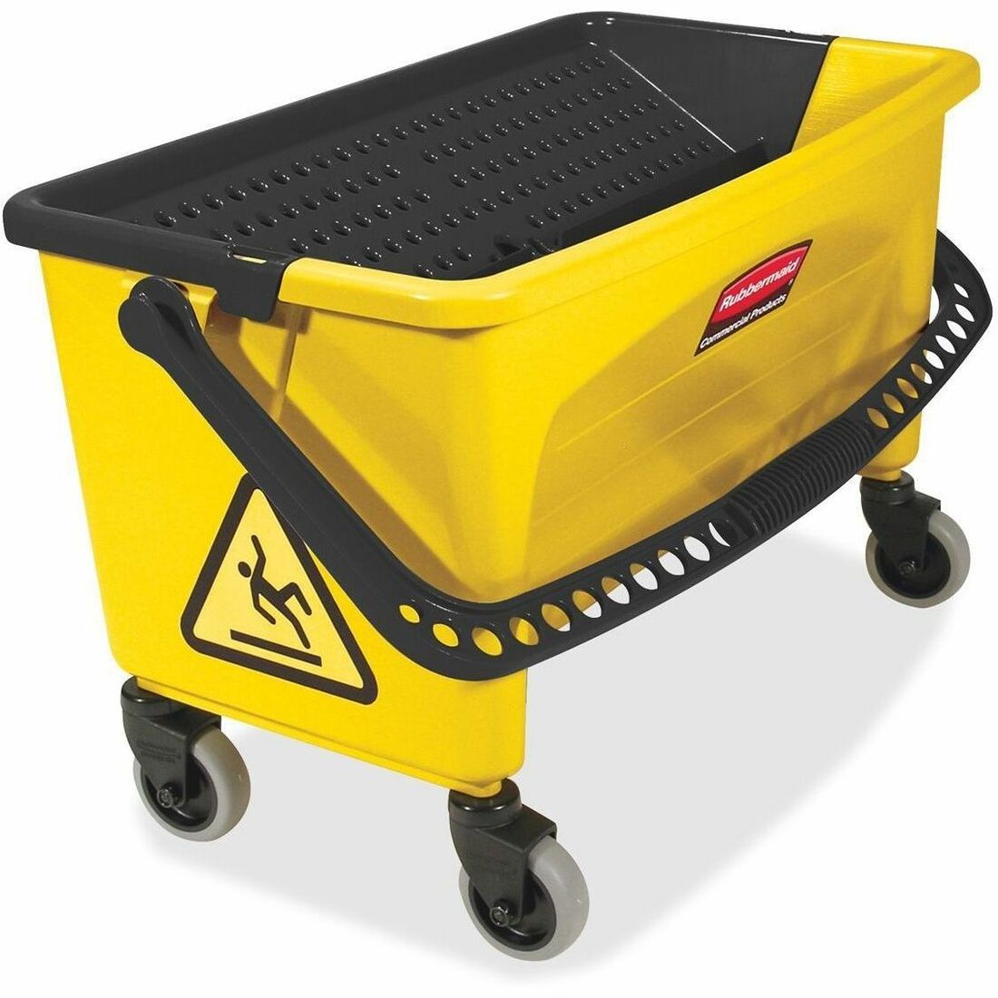Rubbermaid Commercial Microfiber Press Wring Bucket - Twist-valve, Non-porous - 16" x 14" - Yellow - 1 Each