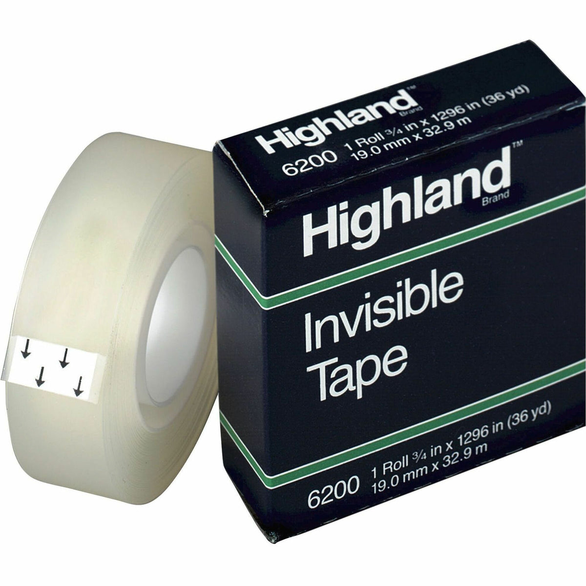 Highland Matte-finish Invisible Tape - 36 yd Length x 0.75" Width - 1" Core - Matte - Clear - For Mending, Holding, Spli