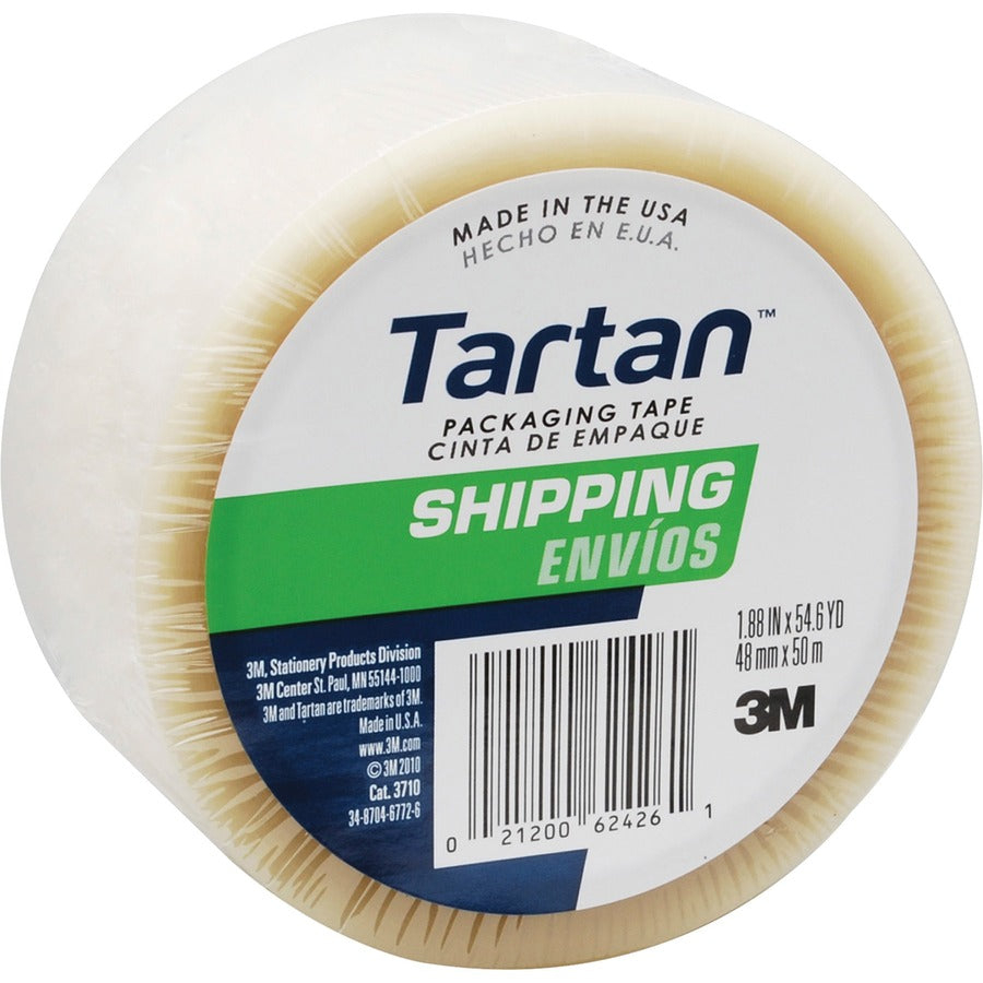 Tartan General-Purpose Packaging Tape - 54.60 yd Length x 1.88" Width x 1.9 mil Thickness - 3" Core - Clear - Rubber Res