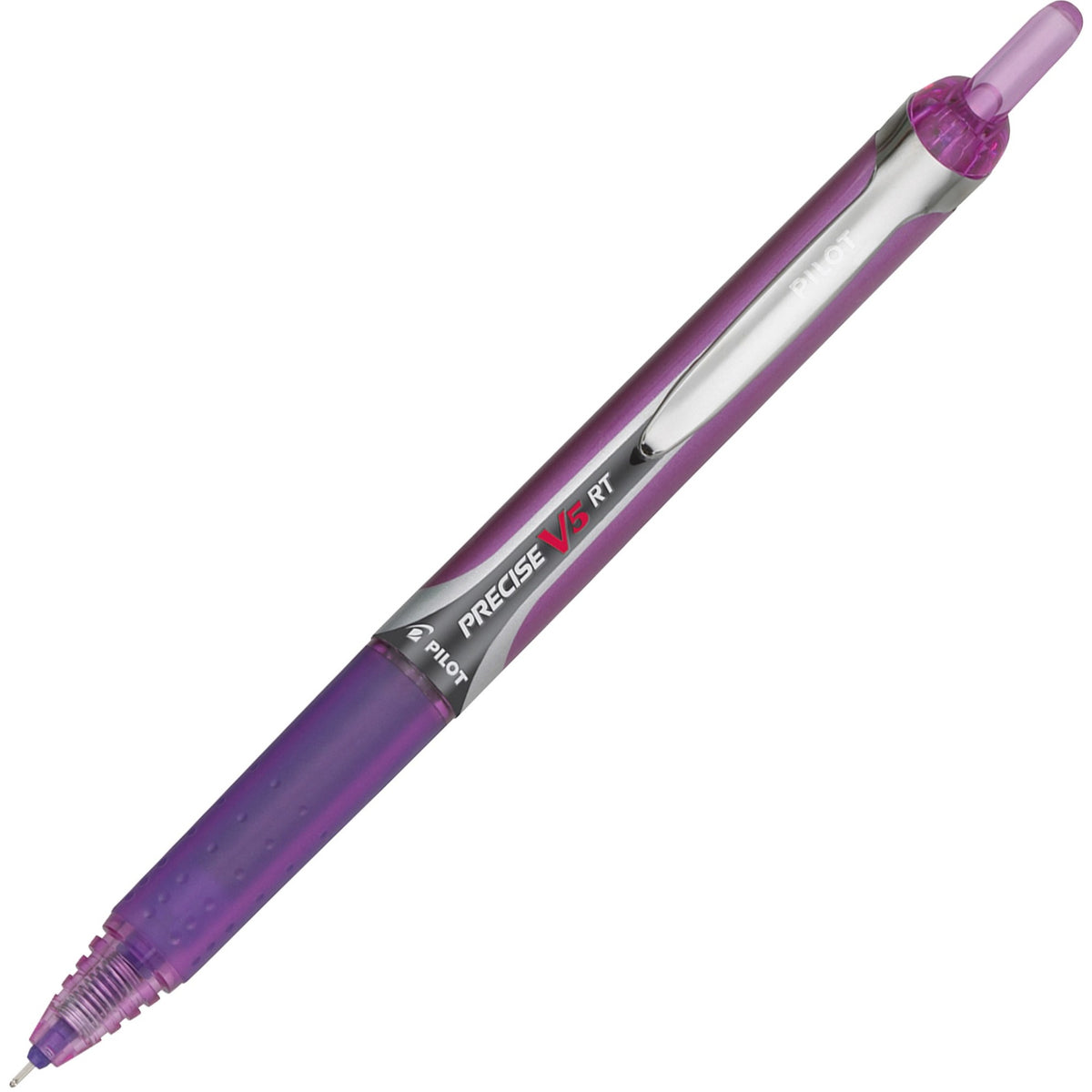 Pilot Extra-Fine Premium Retractable Rolling Ball Pens - Extra Fine 0.5 mm Point Size - Refillable - Retractable - Purpl