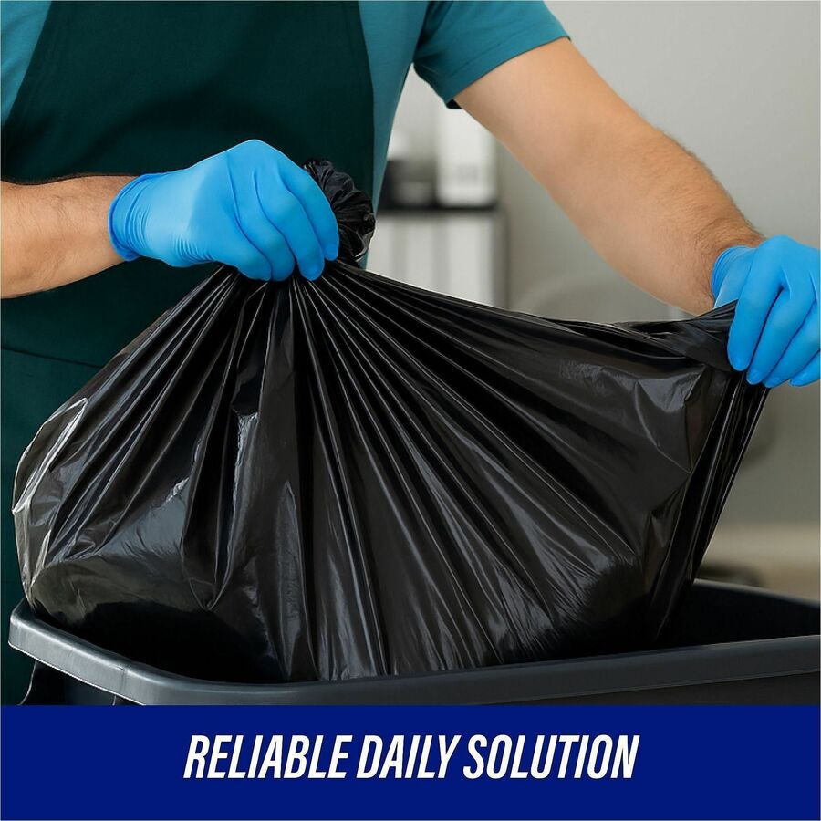 Genuine Joe Heavy-Duty Trash Can Liners - Medium Size - 30 gal Capacity - 36" Length x 30" Width x 1.50 mil (38 Micron)