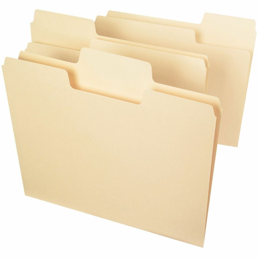 Smead SuperTab 1/3 Tab Cut Letter Recycled Top Tab File Folder - 8 1/2" x 11" - 3/4" Expansion - Top Tab Location - Asso