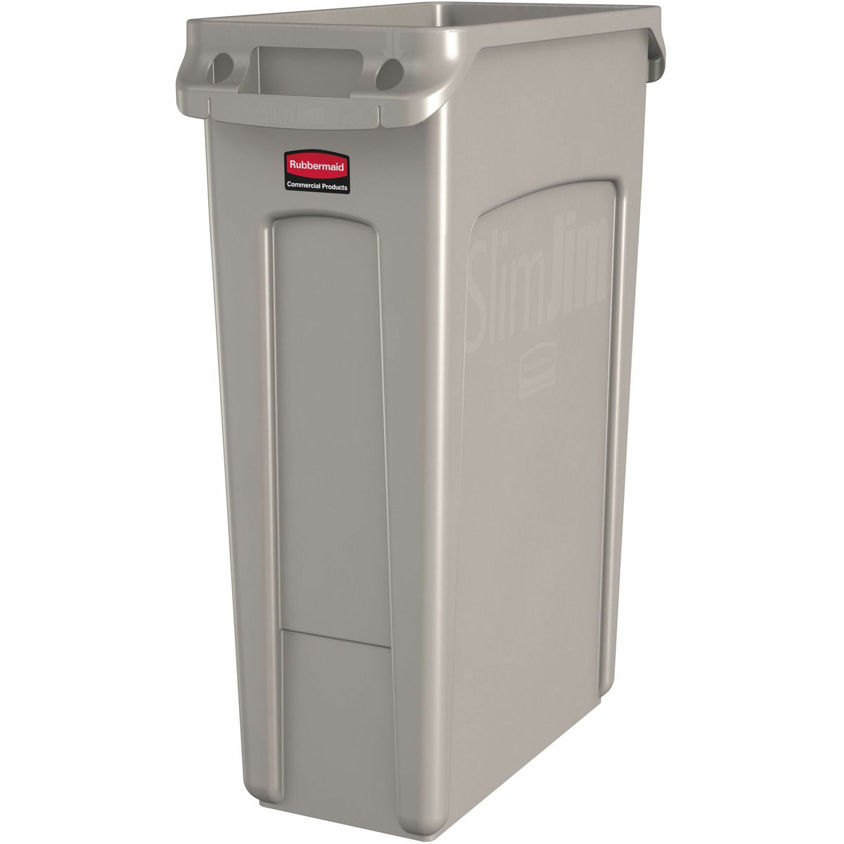 Rubbermaid Commercial Slim Jim 23-Gallon Vented Waste Container - 23 gal Capacity - Rectangular - Vented, Durable, Handl