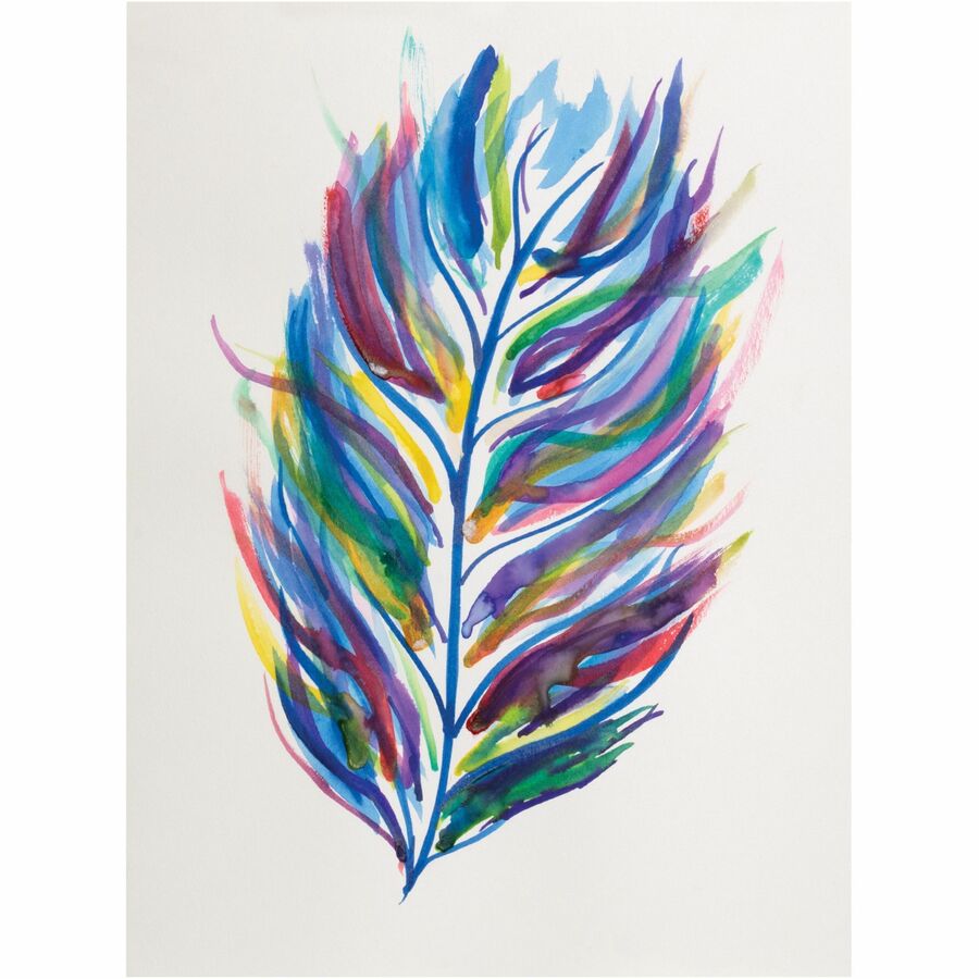 UCreate Watercolor Pad - 12 Sheets - 9" x 12" Sheet Size - White Paper - Acid-free - Recycled - 1 Pad