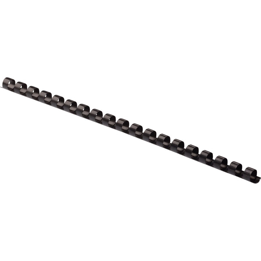 Fellowes Plastic Combs - Round Back, 1/4" , 20 sheets, Black, 25 pack - 0.3" Height x 10.8" Width x 0.3" Depth - 0.25" M