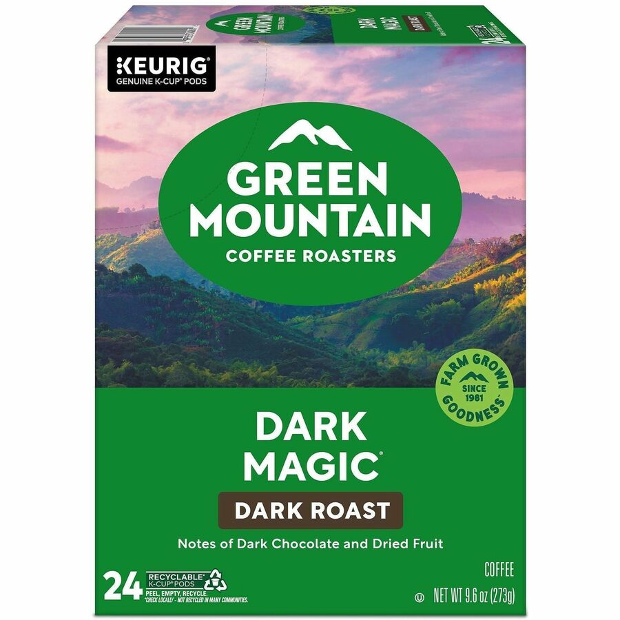 Green Mountain Coffee Roasters® K-Cup Dark Magic Coffee - Compatible with Keurig Brewer - Regular - Dark - K-Cup - Dark