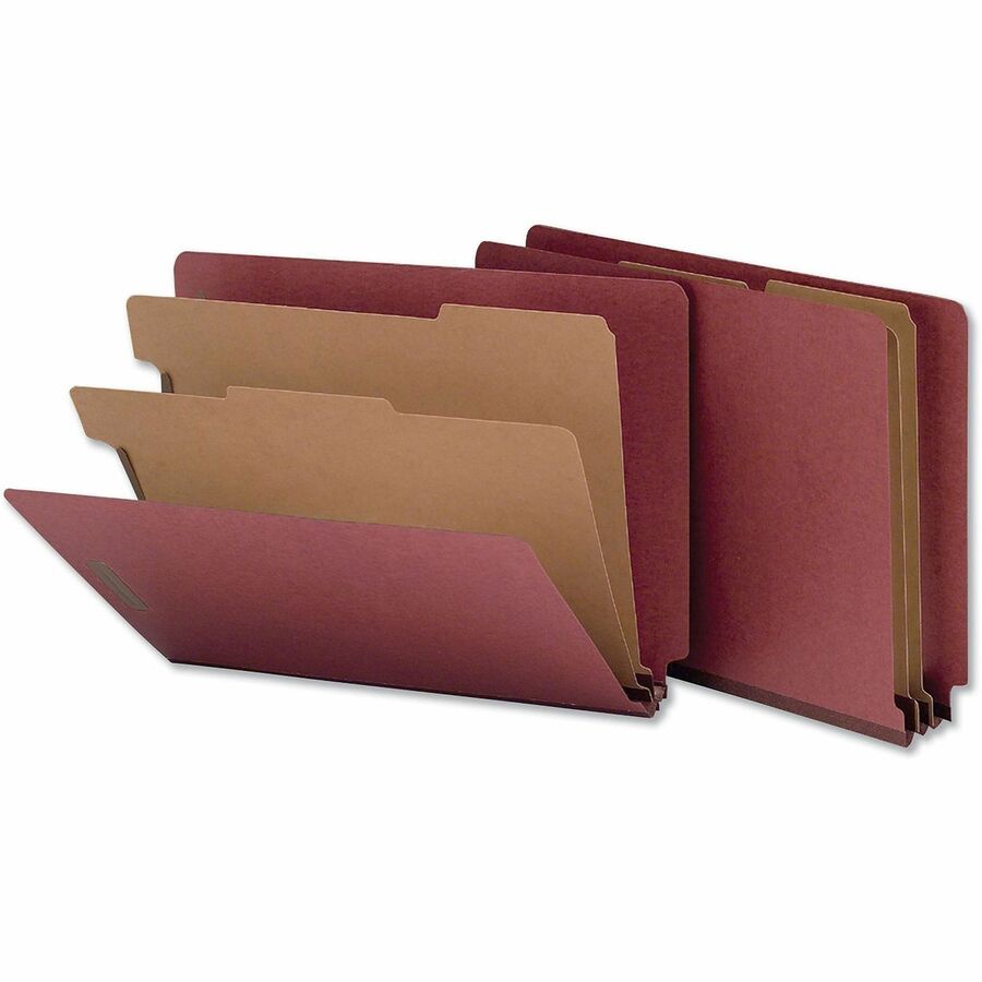 Universal Straight Tab Cut Letter Recycled Classification Folder - 2" Expansion - 6 Fastener - 2" Fastener Capacity - En