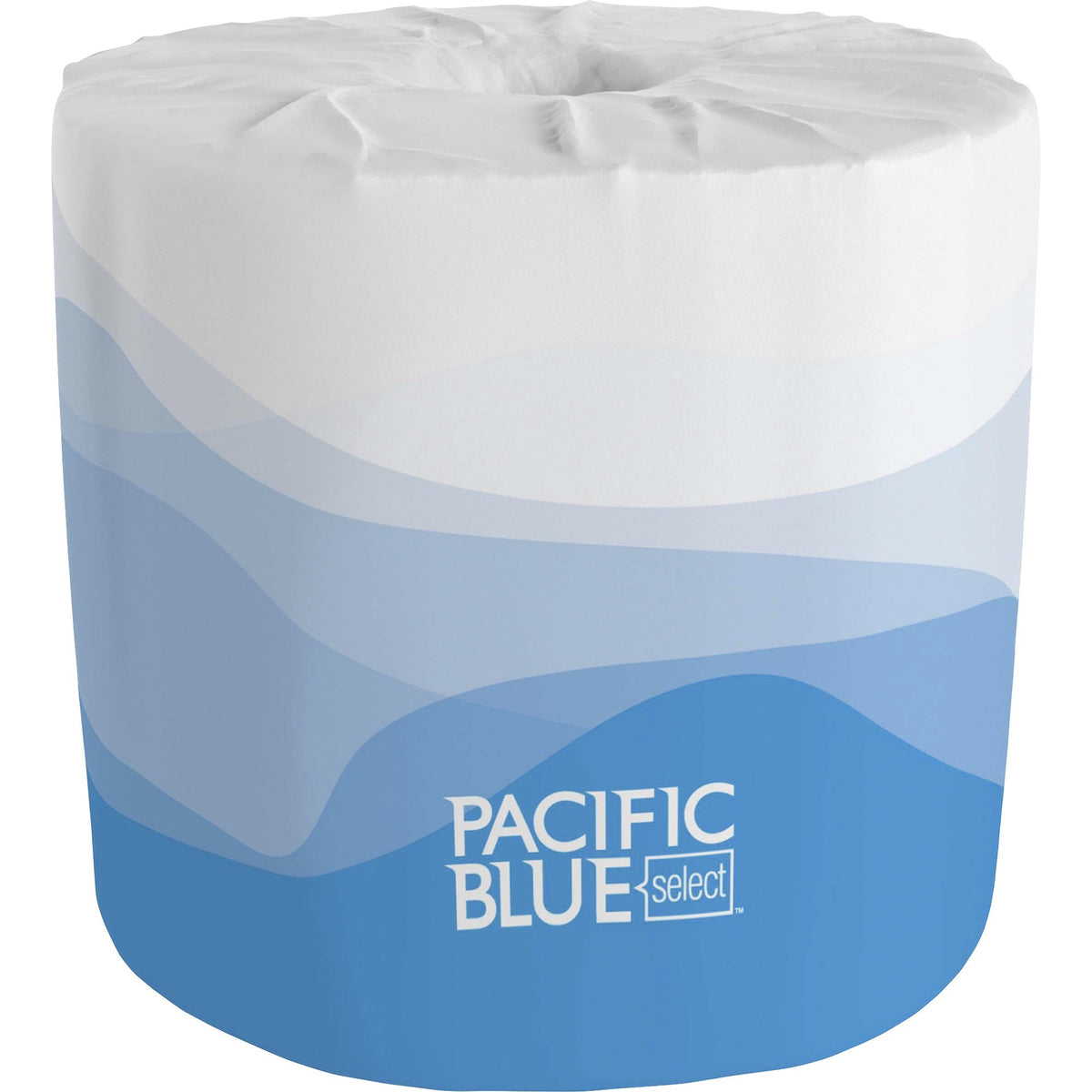 Pacific Blue Select Standard-Roll Embossed Toilet Paper - 2 Ply - 4" Width x 4.05" Length - 550 Sheets/Roll - White - 40