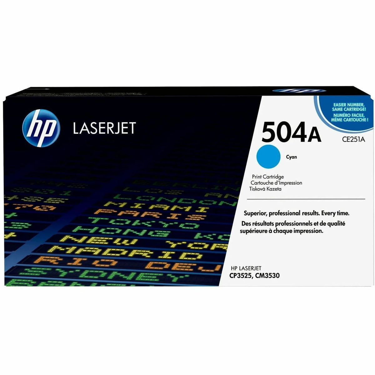 HP 504A Original Standard Yield Laser Toner Cartridge - Single Pack - Cyan - 1 Each - 7000 Pages
