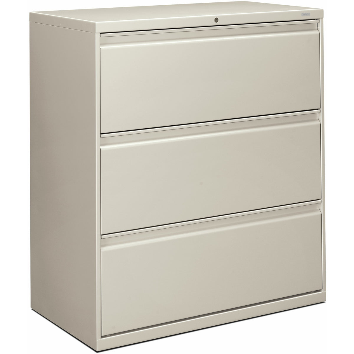 HON Brigade 800 H883 Lateral File - 40.9" Height x 36" Width x 18" Depth - Total Drawer(s): 3 - Finish: Light Gray - 1 E