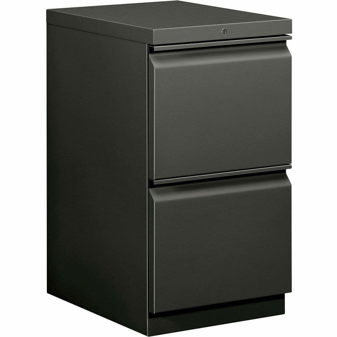 HON Brigade H33820R Pedestal - 28" Height x 15" Width x 19.9" Depth - Total Drawer(s): 2 - Finish: Charcoal - 1 Each