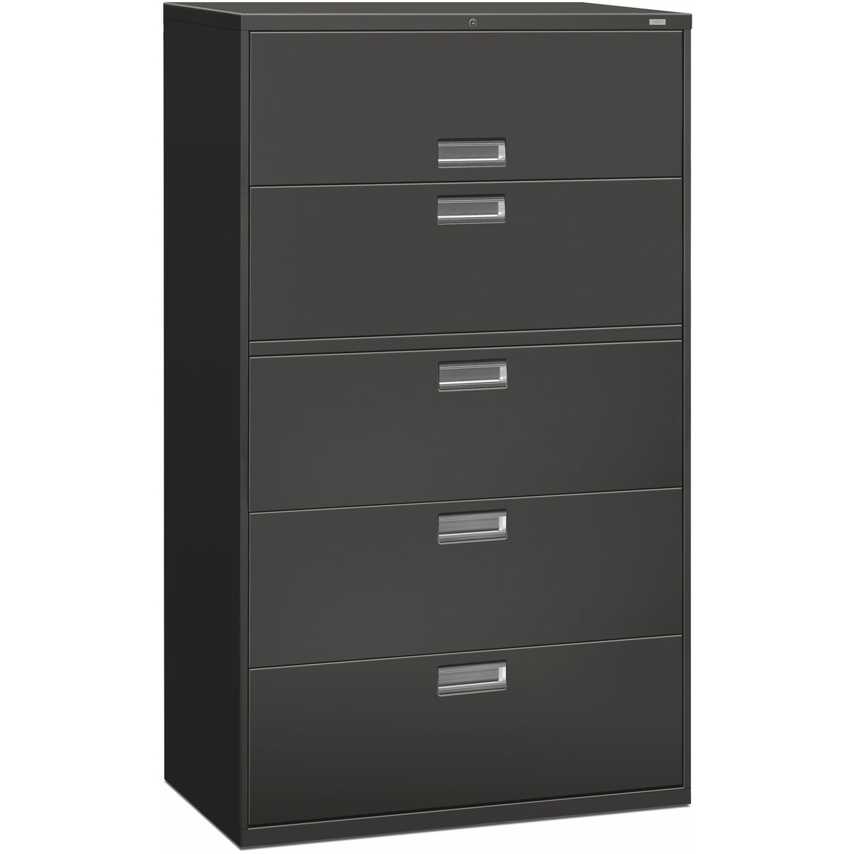 HON Brigade 600 H695 Lateral File - 64" Height x 42" Width x 18" Depth - Total Drawer(s): 5 - Finish: Charcoal - 1 Each
