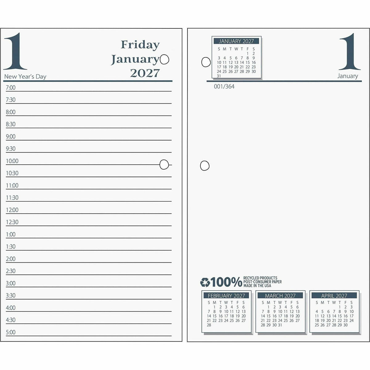 House of Doolittle No.17-Base Economy Calendar Refills - Julian Dates - Daily - 12 Month - January 2027 to December 2027