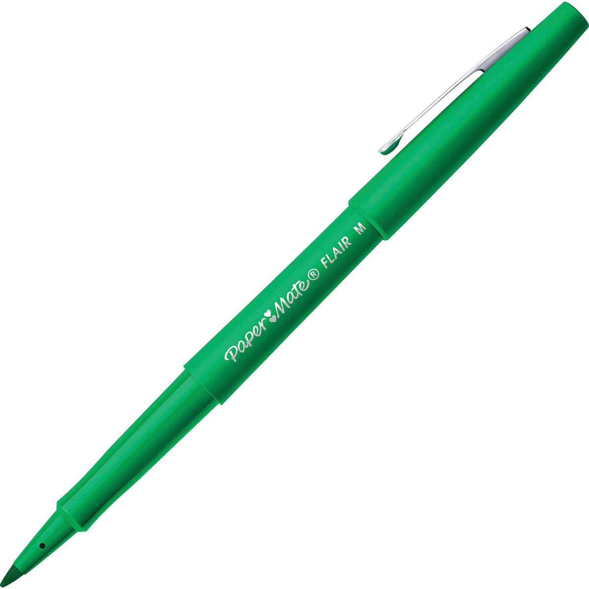 Paper Mate Flair Point Guard Felt Tip Marker Pens - 0.7 mm Pen Point - Green Ink - Water Based - 12 / Dozen