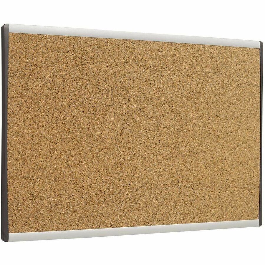 Quartet Arc Cubicle Bulletin Board - 18" Board Height x 30" Board Width - Brown Natural Cork Surface - Durable, Self-hea