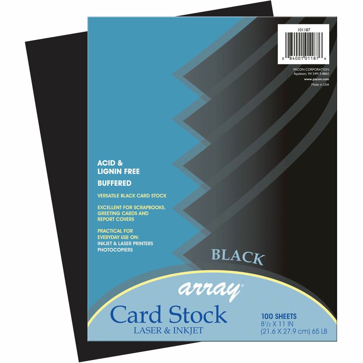 Pacon Card Stock Sheets - Letter - 8 1/2" x 11" - 65 lb Basis Weight - Sustainable Forestry Initiative (SFI) - 100 / Pac