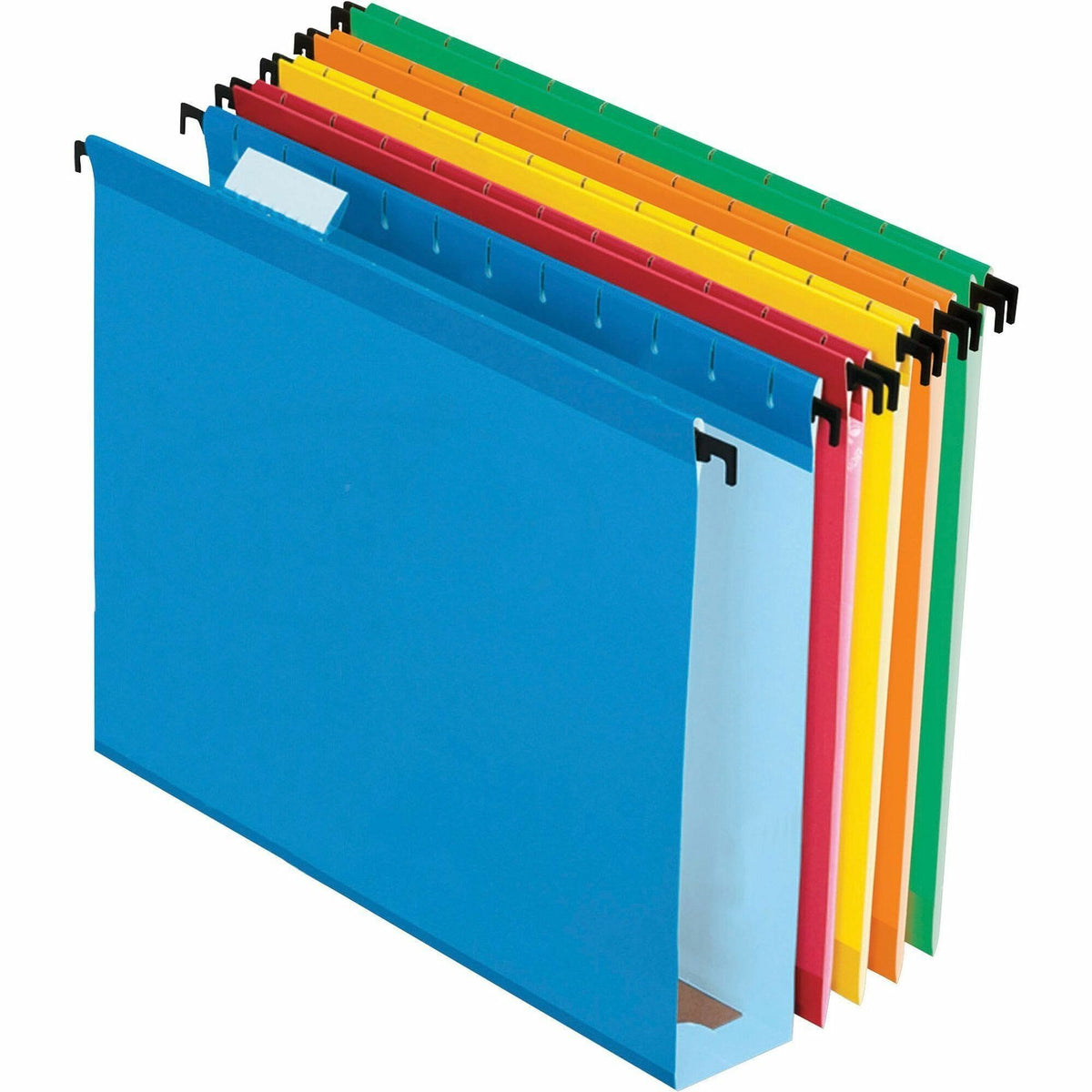 Pendaflex 1/5 Tab Cut Letter Recycled Hanging Folder - 8 1/2" x 11" - Capacity2" Expansion - Assorted - 10% Recycled - 2